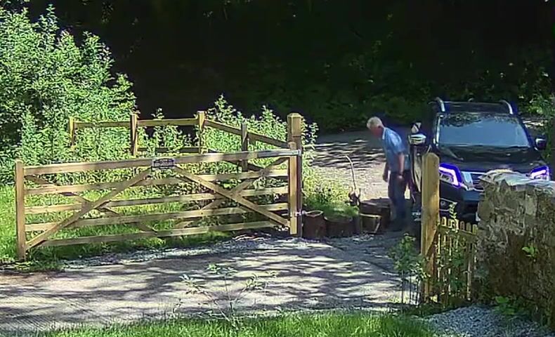 Camera still from Logs moved beside the gate