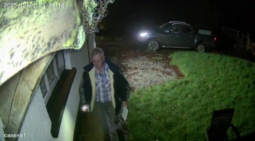 Camera still from At the doorway shortly before midnight