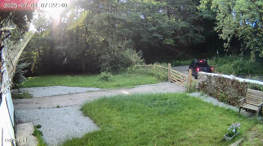 Camera still from The vehicle manoeuvre beside Miss E’s rubbish